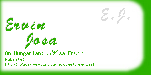 ervin josa business card